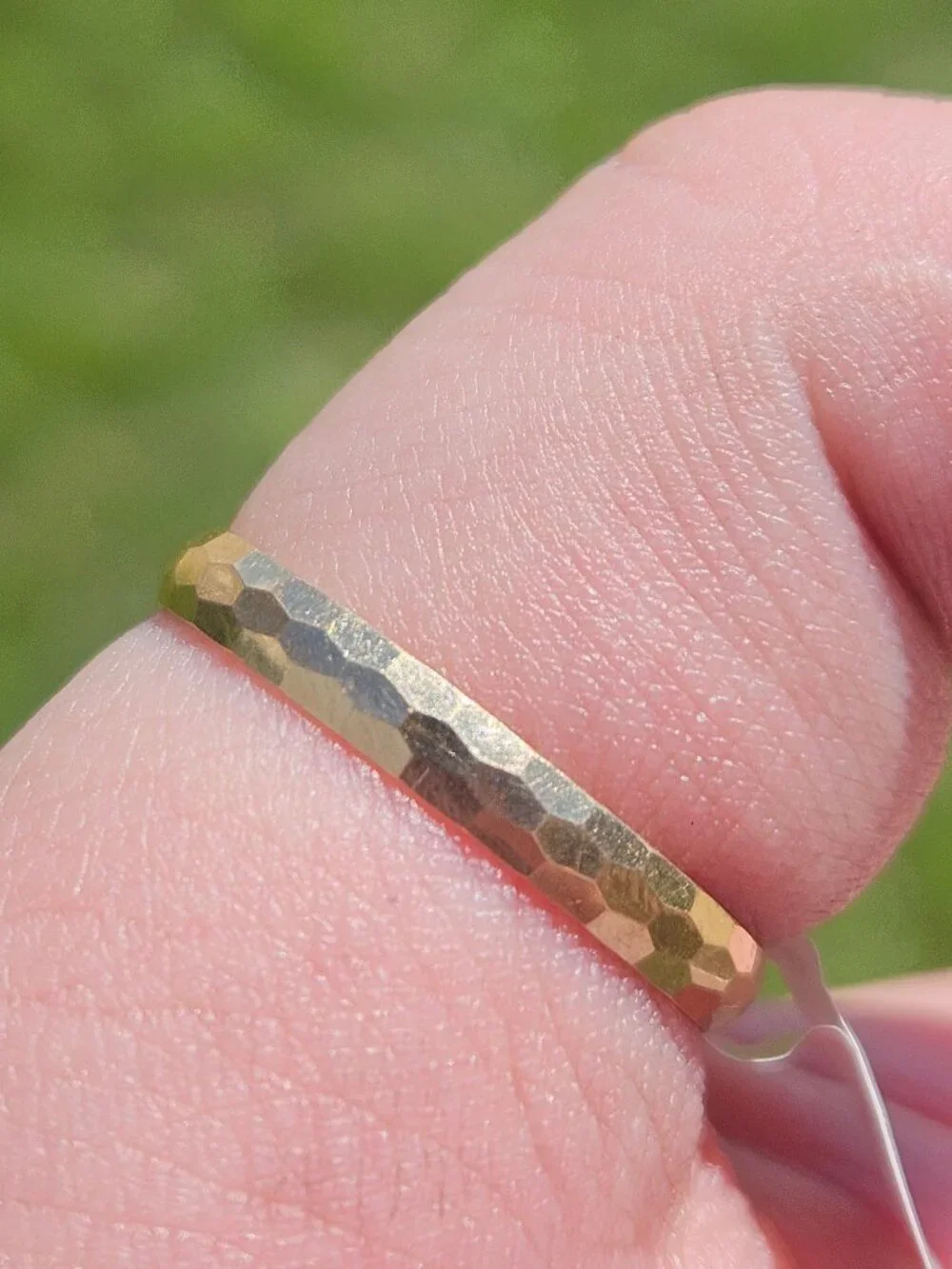 14K Yellow Gold Hexagonal Art Deco Style Men's Wedding Band Ring Size 10.25